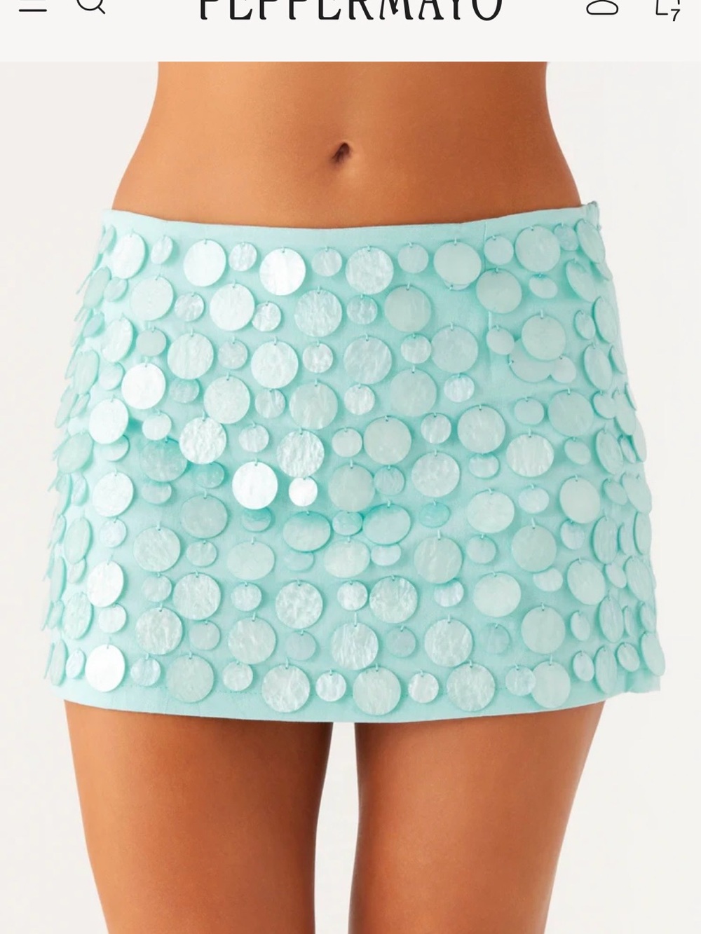 Peppermayo Movie Star Mini Skirt-Mint